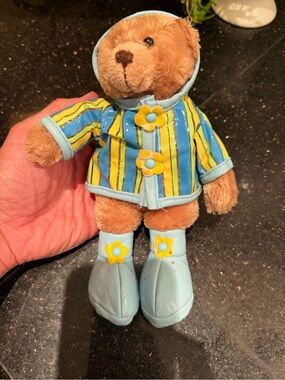 Plushland Bear in Rain Coat & Boots 9”